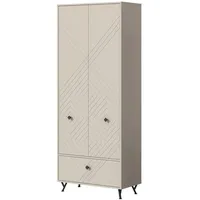 Inn.furn Schuhschrank sand 80 x 190 cm mit gefräster