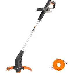 Akku-Rasentrimmer WORX "WG157E.9", bunt (schwarz, orange), Motorsensen, 2-in-1 Gerät, automatische Fadenverlängerung, ohne Akku und Ladegerät