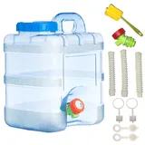 Sparkstarses Wasserbehälter mit Hahn, 10L Kunststoff Wasserkanister, Camping Wasserkanister, Wasserbehälter für Küche, RV, Van, Camping, Schule, Krankenhaus, Outdoor, Garten