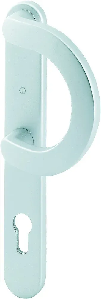 HOPPE® Stoßgriff auf Langschild 513G/3357N, Aluminium, Farbe: weiß