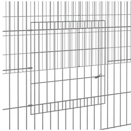 vidaXL Kaninchenkäfig 5 Paneele 541 x 109 x 54 cm silber