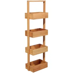 WellHome - Badezimmer-Organizer aus Bambus mit 4 Ebenen, 88 cm
