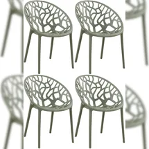 CLP Gartenstuhl Hope Sessel 59 x 59 x 80 cm oliv 4 St.