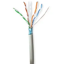 Nedis Netzwerk-Kabel Rollen CAT6 F/UTP CCA 100.0 m Innenbereich Rund PVC Grau 100
