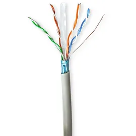 Nedis Netzwerk-Kabel Rollen CAT6 F/UTP CCA 100.0 m Innenbereich Rund PVC Grau 100