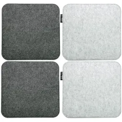 4 Eckige Filz Sitzkissen 35x35cm 8mm Stuhlkissen Leichte Sitzauflage Filzkissen