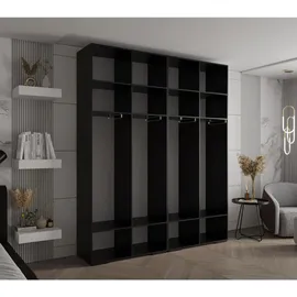 abiks möbel Drehtürenschrank INOVA 200 x 236,7 x 47 cm Schwarz