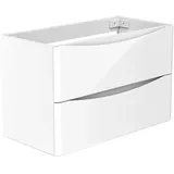 duschspa Waschtisch Unterschrank Badschrank Waschbeckenunterschrank Waschtischunterschrank, Hochglanz, Hängeschrank Unterschrank | 59 cm x 50 cm x 34.5 cm