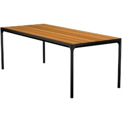 Outdoor Esstisch Four - schwarzes Gestell 210 x 90 cm