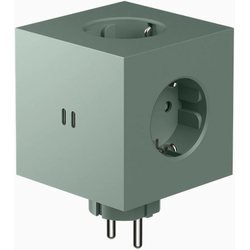 Square 2 Oak Green 2-Fach USB-C (30W) Design 3x Steckdose OHNE Kabel Wandsteckdose