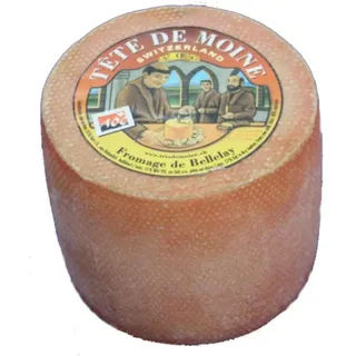 Original AOC Tete de Moine Schweizer Mönchkopf Käse Ganzer Laib ca. 900 g