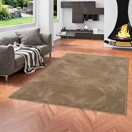Pergamon Luxus Super Soft Hochflor Langflor Teppich Silky Taupe, 120x170cm