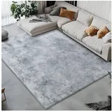 Tinyboy-hbq Teppich Wohnzimmer 200 x 250 cm Rechteckig Abstrakt Grau Weiß Multi