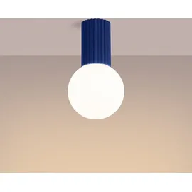 Sollux Lighting Plafond HALO 1xG9 Aluminium/Glas 21x12x12cm blau