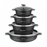 8-teilig Kochtopfset Induktion 20/24/28/32cm Topfset mit Pfanne Kochgeschirr Set