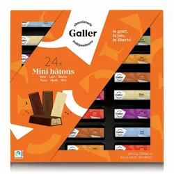 Geschenkbox Miniriegel Galler Mini Batons Assortment, 24 Stk.