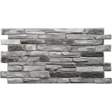 Grace Baltic - 3D-Wandpaneele für Innenwanddekoration, nicht klebend, dünn und elastisch, PVC-Kunst (38, Grau)