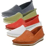 Andrea Conti Damen Leder Slipper 1889601, Größe:41 EU, Farbe:Weiß - 41