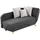 vente-unique Recamiere, Anthrazit, Textil, Uni, 1-Sitzer, 160x81x80 cm, Wohnzimmer, Sessel, Relaxliegen