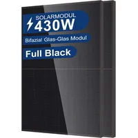 Solarplatten PV Module 860W Full Black Bifazial Glas-Glas Solarmodule 2x430W Solarmodul Solarpanel Monokristalline Solarmodule für Balkonkraftwerk Solaranlage, Photovoltaik Komplettanlage