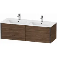 Duravit XViu Waschtisch-Unterschrank XV40290B221 128x48x40cm, 2 Auszüge, wandhängend, schwarz