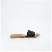 Paul Green Sandalette 6139-027, gelocht/geflochten, schwarz, Damen, EU /