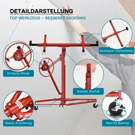 Wiltec Plattenheber XXL 140-350 cm