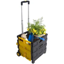 Buri Klappbare Rollbox schwarz 38 x 36 x 33 cm