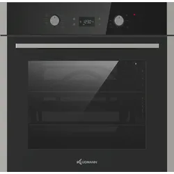 Klugmann Einbaubackofen »KO608.5TCX«, mit 1-fach-Teleskopauszug, 3D Heißluft, Grill-/Brat-System, Timer, 68L, Touch, Edelstahl, Teleskopauszug