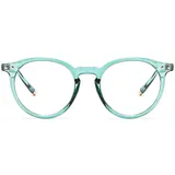 AOOLIA Runden Lesebrille Damen, Ultraklare Sicht Männer Frauen Lesebrille Lesehilfe, Lesebrillen Sehhilfe Blaulichtbrille (Grün, 1.5, x)