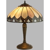 Tischlampe Pearl im Tiffany-Stil, Höhe 53 cm