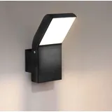 Maxkomfort GmbH LED Außenleuchte schwarz Außenlampe Wandleuchte Standleuchte Aluminium Wegeleuchte 1504A Wandleuchte ohne Bewegungsmelder