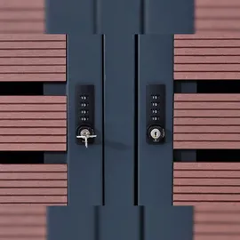 Proregal Mülltonnenverkleidung 124 x 265 x 84 cm walnuss