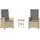 vidaXL Bistroset 3-tlg. Beige