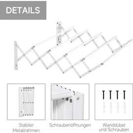 Homcom Wandtrockner 0,575 m weiß
