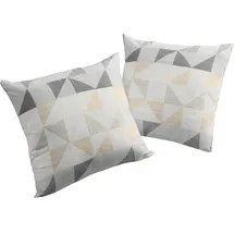 Wirth Dekokissen Berlare, Kissenhülle ohne Füllung, 2 Stück grau 40 cm x 40 cm