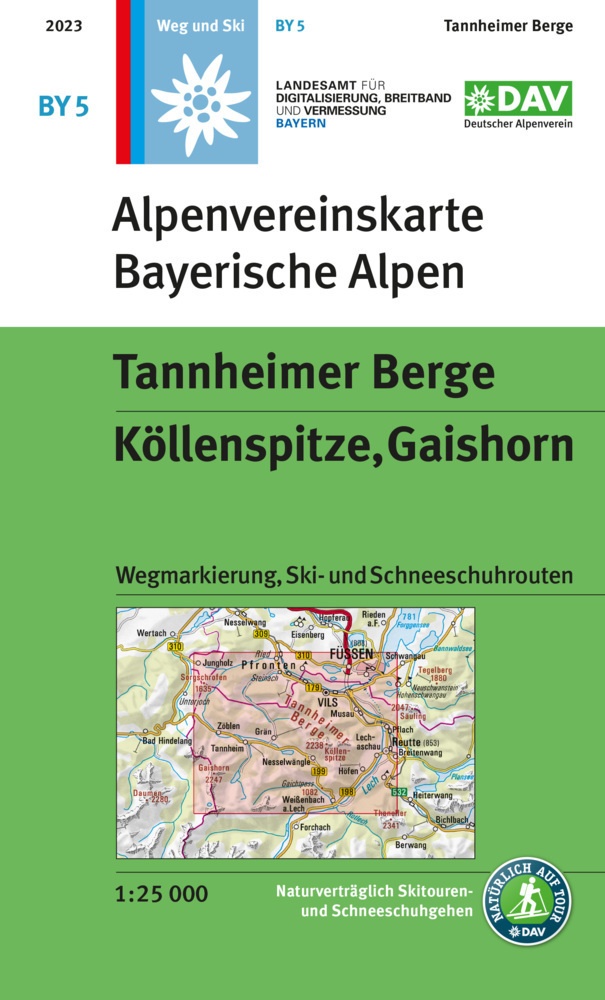 Tannheimer Berge  Köllenspitze  Gaishorn  Karte (im Sinne von Landkarte)