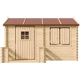 TIMBELA Spielhaus M503 Beige Holz