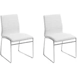 Beliani Esszimmerstuhl Weiß, 2er Set KIRON