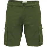 Only & Sons Cargoshorts ONSCAM STAGE Cargo Short Regular Fit Grün