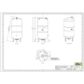 Reflex G 600 6 bar 1000 l Grau