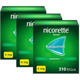 Nicorette 4MG Freshmint 3er-Pack 3x210 St Kaugummi