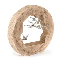 DESIGN DELIGHTS Design Skulptur, Natur, Holz 36x35x8 cm, Dekoration,