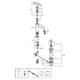 Grohe Lineare S-Size Einhandmischer chrom 32114001