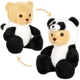 brubies Teddy Panda - 25 cm Teddybär im Pandakostüm mit Kapuze - Pandabär Plüschtier für kuschelige Abenteuer - Kuscheltier Geschenk für Kinder