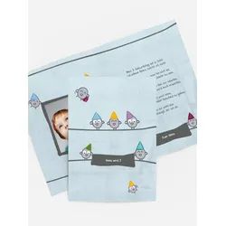 Einladungskarten Kindergeburtstag selbst gestalten mit Spruch und Fotos im Onlinedesigner bei Meine-Kartenmanufaktur.de