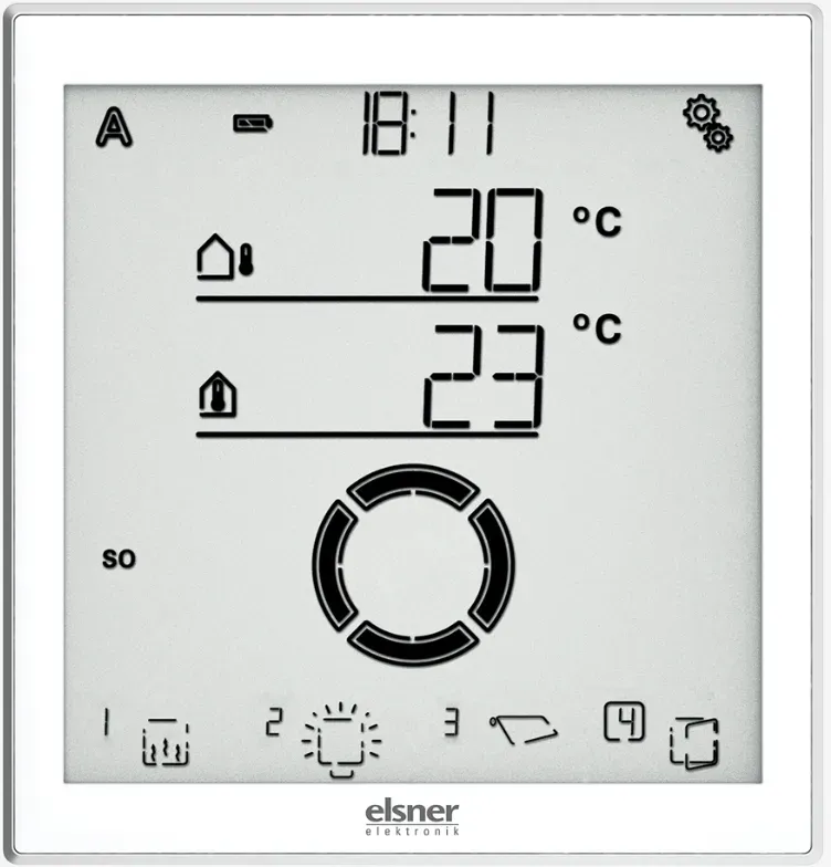 1St. Elsner 10144 Solexa II-Display, weiß/alu, Funk-Steuerung Display einzeln