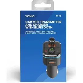 Savio TR-12, Analog & Digital, FM, 87,6 - 107,9 MHz, OLED, Bluetooth, Audiostreaming, Freisprechen - Schwarz