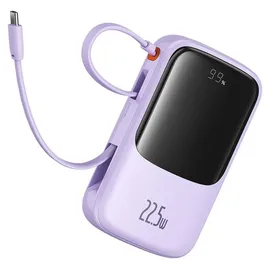 Baseus Qpow Pro+ 10000mAh Powerbank 22.5W USB-C/USB-A mit Kabel - Violett