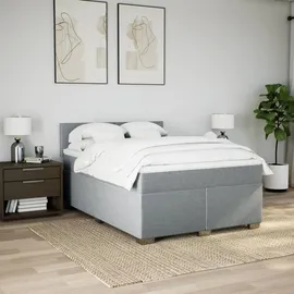 vidaXL Boxspringbett 140 x 200 cm Hellgrau